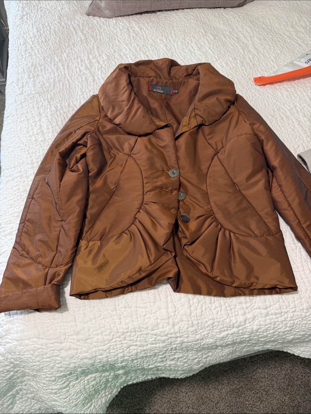 Dismero Women's Brown Quilted Short Coat